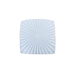 Luminária Plafon Quadrado Gde Radial Branco - 1311 GDE CR