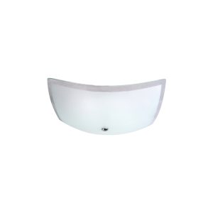 Luminária Plafon Vidro Quadrado 28cm 2lamp E27 - 1211 MED CR