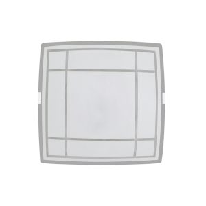 Luminária Plafon Quadrado Med Luxo 1lamp Branco - 1812 MED BR