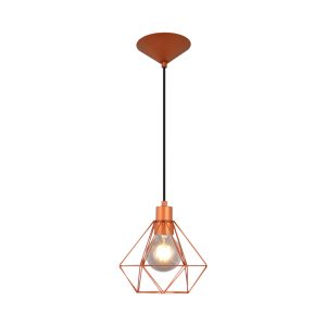 Lustre Pendente Aramado Diamante Peq Cobre - 3006 PEQ CB