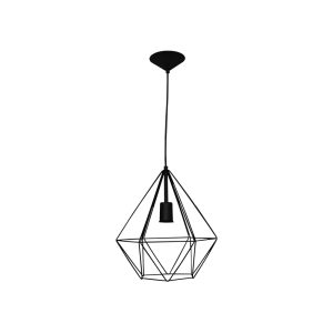 Lustre Pendente Aramado Diamante Gde Preto - 3006 GDE PT