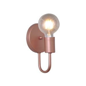 Luminária De Parede Arandela Uno Haste Curva E27 Rosê - 3118/AR RSE