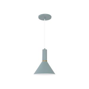 Lustre Pendente Roma Cone 1 Lamp E27 Verde EVD - 3135 EVD