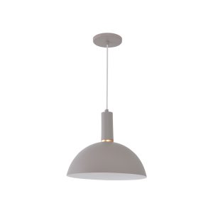 Lustre Pendente Roma Meia Esfera 1 Lamp E27 Camurça - 3134 CAM