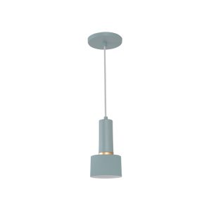 Lustre Pendente Roma Cilindro 1 Lamp E27 Verde EVD - 3133 EVD