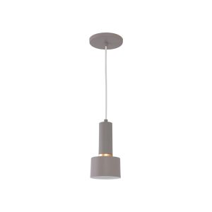 Lustre Pendente Roma Cilindro 1 Lamp E27 Camurça - 3133 CAM