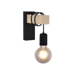 Luminária De Parede Arandela Versatto 01 Lamp E27 Preto - 6006/AR PT