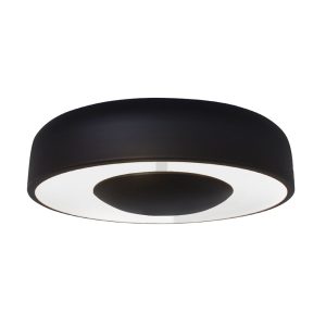Luminária Plafon Round Luz Indireta Gde 50cm 3 Lamp E27 Preto - 1107 GDE PT
