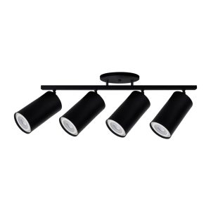 Luminária Spot Trilho 4 Lamp E27 Par20 Preto - 6015/4 PT