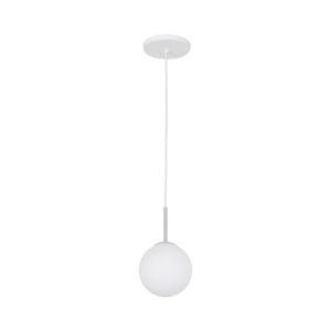 Luminária Pendente Bola de Vidro Orbe 1 LAMP G9 Branco- 6018/1 BR
