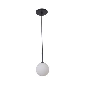 Luminária Pendente Bola de Vidro Orbe 1 LAMP G9 Preto - 6018/1 Pt