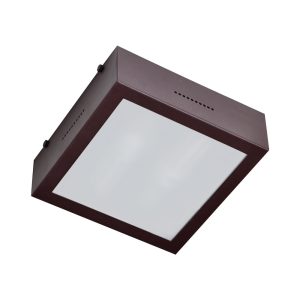 Luminária Plafon Caixa Sobrepor 1lamp E27 Marrom - 1933 MAR