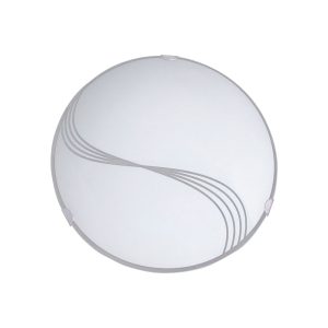 Luminária Plafon Redondo Med 40cm Linhas - 1303 MED CR