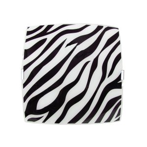 Luminária Plafon Quadrado Gde Zebra Preto - 1310 GDE PT
