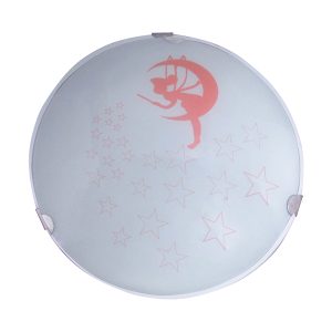 Luminária Plafon Redondo Peq 30cm Fada Rosa - 1307 PEQ RS