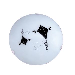 Luminária Plafon Redondo Peq 30cm 30cm Pipas Pt - 1304 PEQ PT