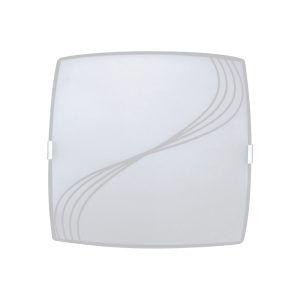 Luminária Plafon Quadrado Gde Linhas - 1318 GDE CR