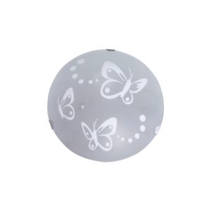 Luminária Plafon Redondo Peq 30cm Borboleta Branco - 1306 PEQ BR