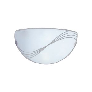 Luminária De Parede Arandela Meia Lua Mini 25cm 25cm Linhas - 1303/AR MINI CR