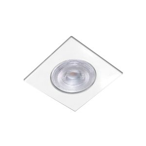 Luminária Spot Embutir Quadrado 01 Lamp E27 Branco - 5001 BR