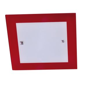 Luminária Plafon Flex Med 28cm 2 Lamp E27 Vermelho - 1101 MED VM