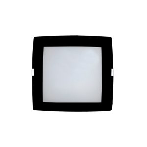 Luminária Plafon Quadrado Med Borda Preto - 1814 MED PT