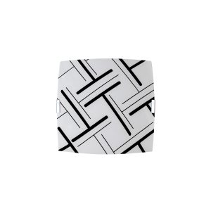 Luminária Plafon Quadrado Peq Traços Preto - 1815 PEQ PT