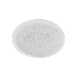 Luminária Plafon Redondo Med. Renda Branco - 2015 MED BR