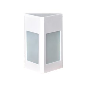 Luminária De Parede Arandela Externa Triangular Branco - 1463/AR BR
