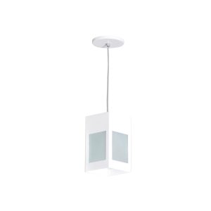 Lustre Pendente Externa Quadrado Branco - 1461 BR
