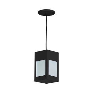 Lustre Pendente Externa Quadrado Preto - 1461 PT
