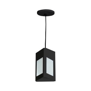 Lustre Pendente Externa Triangular Preto - 1462 PT