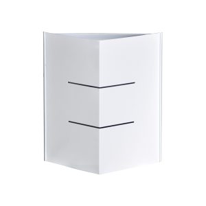 Luminária De Parede Arandela Madri Triang C/2 Frisos Branco - 1465 BR