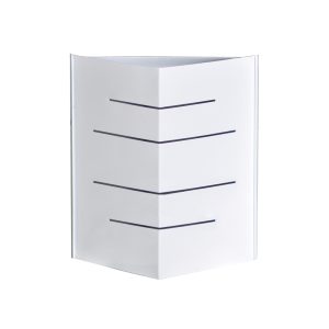 Luminária De Parede Arandela Madri Triang C/4 Frisos Branco - 1466 BR