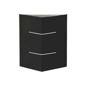 Luminária De Parede Arandela Madri Triang C/2 Frisos Preto - 1465 PT