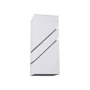 Luminária De Parede Arandela Madri Retang Friso Diagonal Branco - 1469 BR