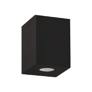 Luminária De Parede Arandela Baliza 1 Visor Redondo Gu10 Mr16 Preto - 1477 PT