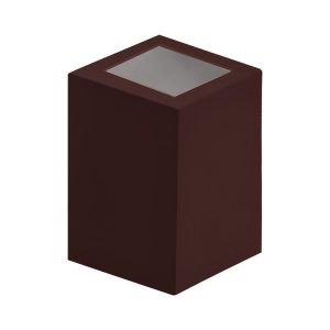 Luminária De Parede Arandela Baliza 1 Visor Quadrado G9 Marrom - 1474 MAR