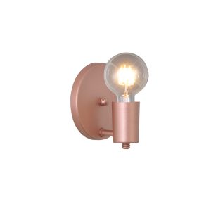 Luminária De Parede Arandela Uno Haste Reta E27 Rosê - 3207/AR RSE