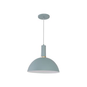Lustre Pendente Roma Meia Esfera 1 Lamp E27 Verde EVD - 3134 EVD