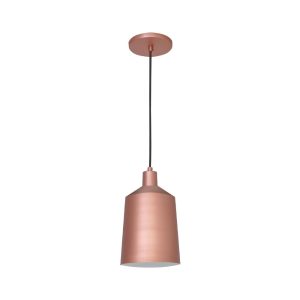 Lustre Pendente Malta Cone 1 Lamp E27 Rosê - 3137 RSE