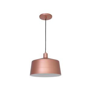 Lustre Pendente Malta Cuba 1 Lamp E27 Rosê - 3138 RSE