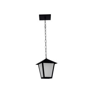 Lustre Pendente Colonial Quadrada Preto - 1480 PT