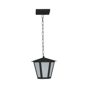 Lustre Pendente Colonial Sextavada Preto - 1482 PT
