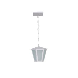 Lustre Pendente Colonial Sextavada Branco - 1482 BR