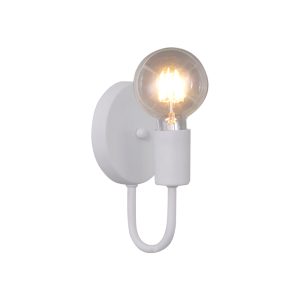Luminária De Parede Arandela Uno Haste Curva E27 Branco - 3118/AR BR