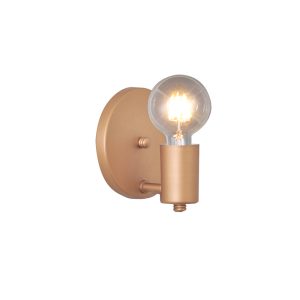 Luminária De Parede Arandela Uno Haste Reta E27 Gold - 3207/AR GLD