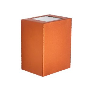 Luminária De Parede Arandela Baliza 1 Visor Quadrado G9 Cobre - 1474 CB