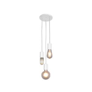 Lustre Pendente Uno C/3 Lamp E27 Branco - 3118/3 BR