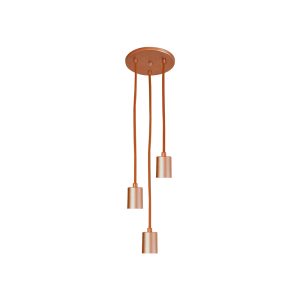 Lustre Pendente Uno C/3 Lamp E27 Cobre - 3118/3 T CB
